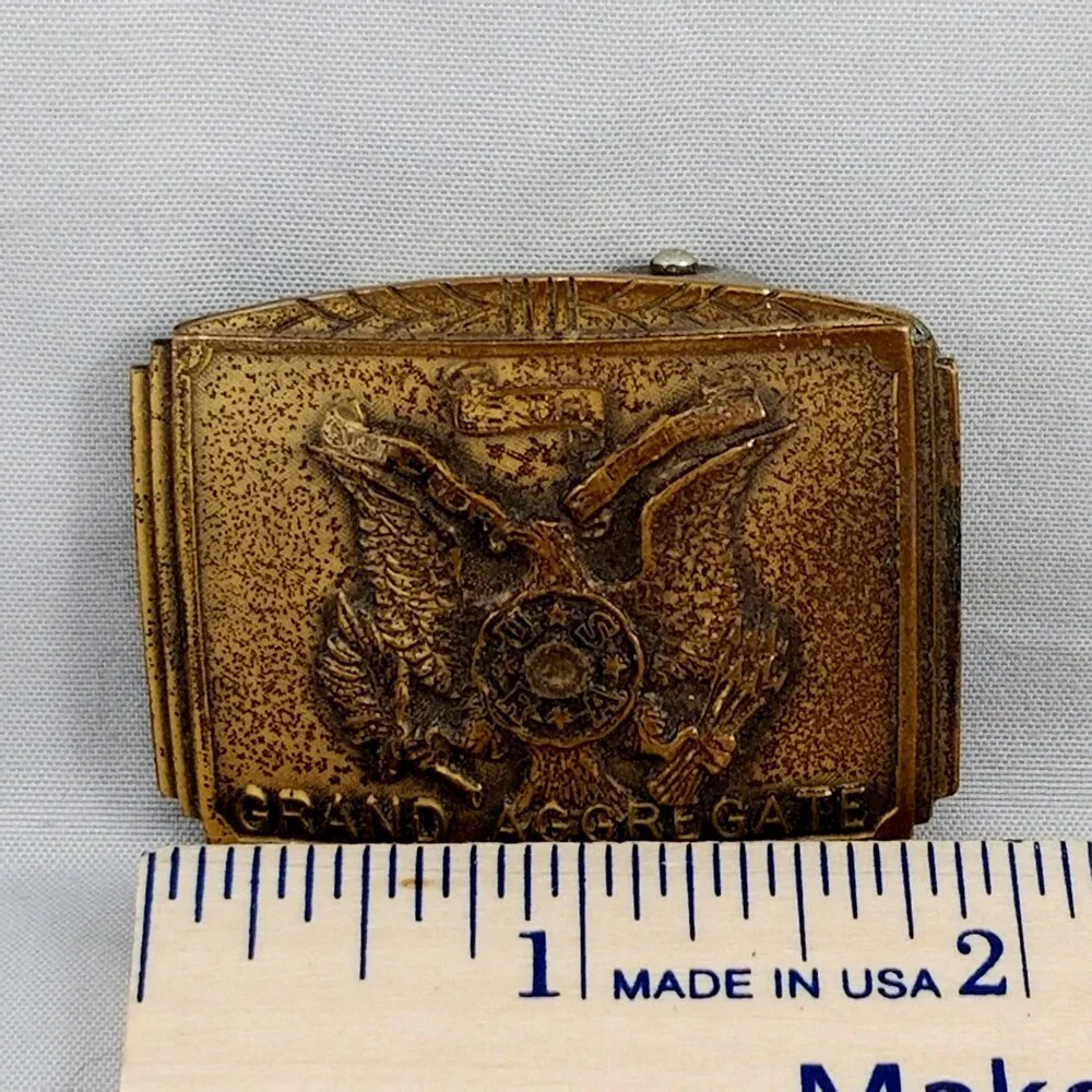 Belt Buckle 5th Grand Aggregate U.S. Revolver‎ Association Robbins Co Attleboro